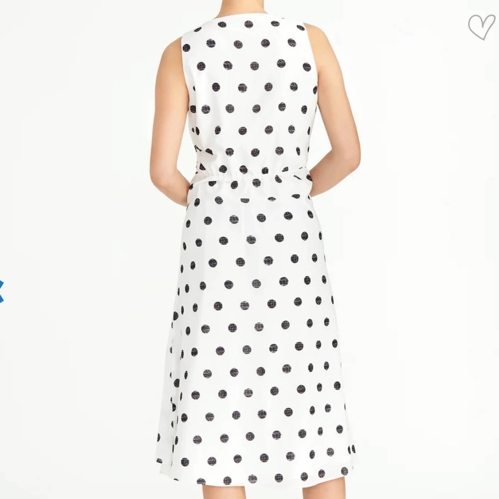Rachel Roy Black & White Polka Dot Twist Midi Dress size M Style July - Picture 3 of 9